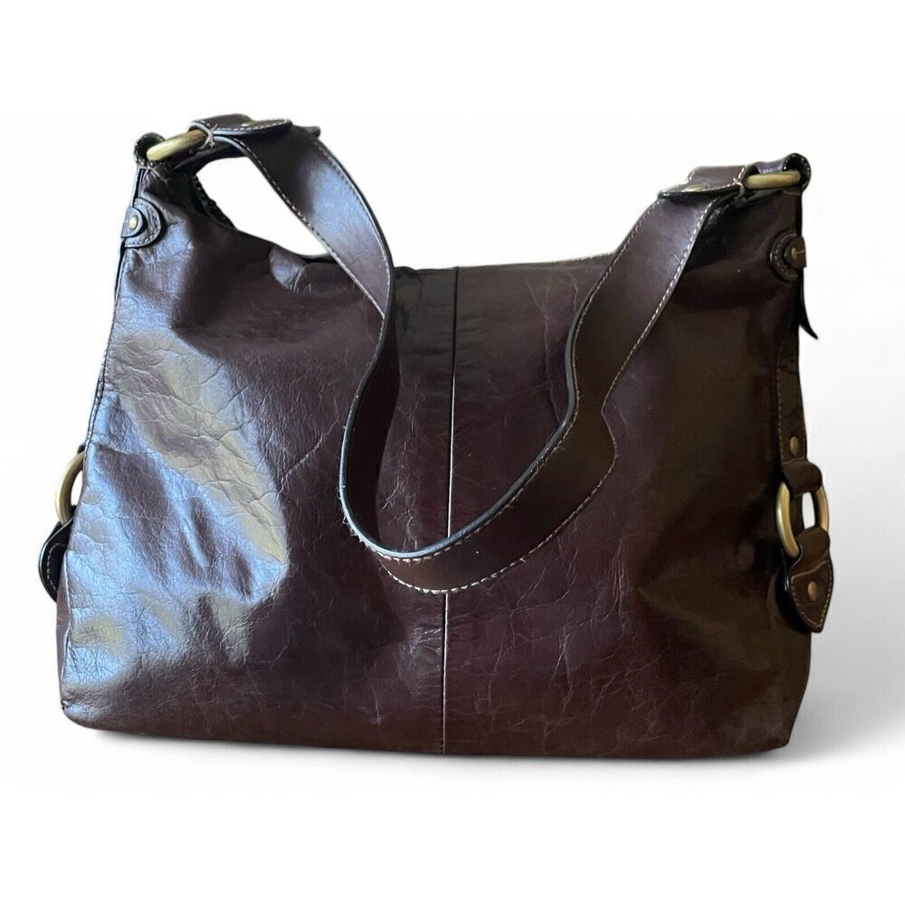 Sold ✈️WORTHINGTON Women’s Brown Genuine Leather Handbag Great Condition
